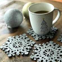 PREZENT MEXICO | Set de Portavasos copo navideño, 12 piezas, adorno navideño color gris.(Gris) - Multicolor - Ver 4
