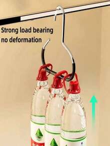 5件套帽子架收纳架，防滑衣架，创意圆形衣钩，不锈钢衣柜挂钩，适用于帽子、吊带、领带、围巾、内衣等。 - 彩色 - 查看 10