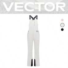 VECTOR MOTION Montis Padded Ski Bib Pants, Elastic, Waterproof, Abrasion-Resistant, Windproof, Breathable, Cold-Proof, Taped Seams, Straight Leg, For Single/Double Board Skiing White Winter Sports - White - View 14