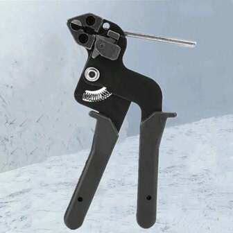 Tie Wrap Pliers, Fastening Strap Cutter Tool, Automatic Tension Ratchet Zip Tie Gun, Stainless Steel Locking Cable Tie Clip, Hand Tool With Self-Locking Manual