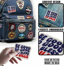 Be Good Do Good God Bless Go Bills Patch Sports Fans Iron On Embroidered Patch Caps, Bags, Backpacks, Hat, Jackets, Uniform PVC Gifts Her Him 3 Inches - 1 - View 1