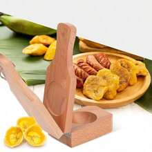 Wooden Banana Press; Fried Banana Crusher For Pressing Fermented Bananas.