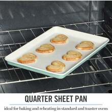 Gallen - Hoja de galletas antiadherente de acero carbono, 17 x 11 pulgadas, color(13" Cookie Sheet verde azulado) - Multicolor - Ver 6