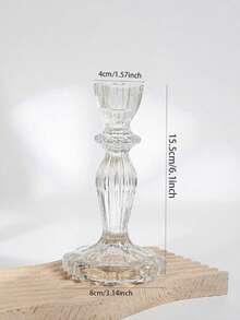 1 件/套人造透明玻璃四季通用烛台，彩色多形状玻璃烛台，适用于户外庭院装饰、办公桌面装饰、香薰蜡烛杯、烛光晚餐、房间氛围、婚礼、万圣节、派对、婚礼、家庭聚会、聚会、告白和餐桌装饰 - 無色 - 查看 23