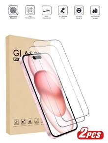 2pcs Tempered Glass Screen Protector, High Definition Clear, Waterproof And Scratch-Resistant, Compatible With IPhone 17/17 Pro/16e/7/8/X/XS/11/12/13/14/15 Pro Max/16 Pro Max/16 Plus - 2 Piece Pack - View 35