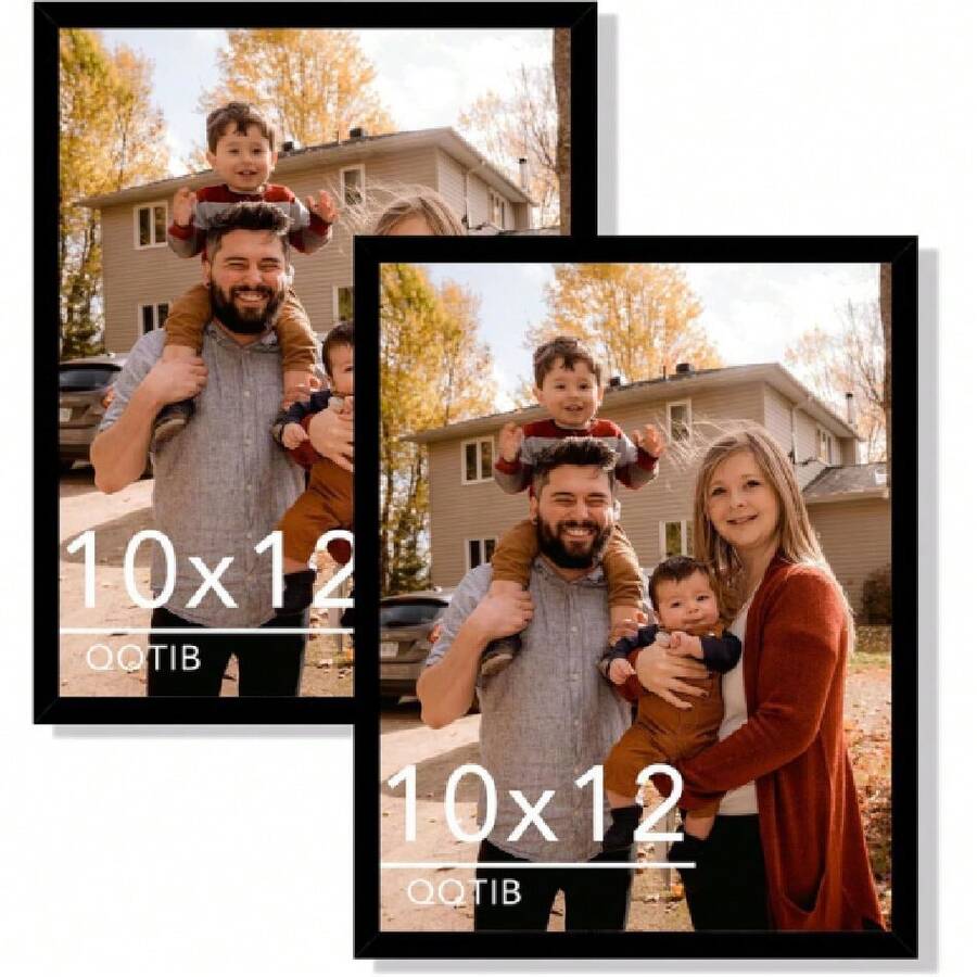 2 Packs 10x12 Picture Frame Black, Engineered Wood 10 X 12 Photo Frame, 10 By 12 Photo Poster Frame For Wall Hanging Set Of 2, Black,28124798 - Màu vàng - Xem 1