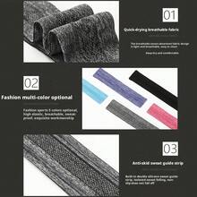 1条多色男女通用健身头带，防滑运动吸汗带，瑜伽发带，弹性吸湿，适合旅行、健身房、锻炼 - 彩色 - 查看 4