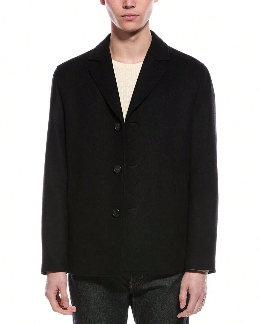 Theory Wool Coat - 黑色 - 查看 1