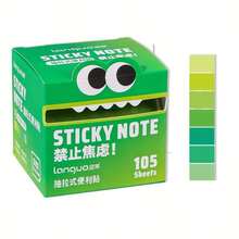 105pcs Cute Monster Design Sticky Notes Set, Colorful Glittery Memo Pads With Multilingual & Subject Notes (English, Math, Vocabulary), Ideal For Students & Office, Delivers Fun & Practical Note-Taking Experience