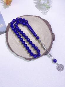 1 pieza Pulsera de 33 cuentas de oración de resina de 10 mm, de estilo árabe elegante y versátil, accesorio de lujo de resina colorida