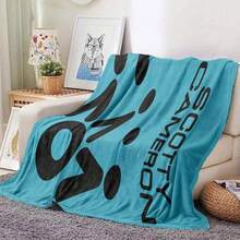 VIKAMA Scotty Camerons Microfiber Printed Blanket Ultra-Soft Short Pile Anti-Hooking Playroom Living Room Blanket - 黑色 - 查看 1
