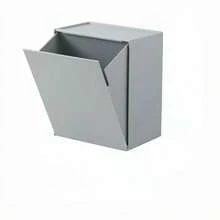 1 pièce Boîte de rangement murale inclinée, fabriquée en matériau ABS imperméable, anti-poussière et résistant aux taches pour la salle de bain, le rangement des tampons de maquillage et hygiéniques, le distributeur de papier-mouchoir, sans perçage requis pour le collecteur de déchets d'angle ou latéral - Multicolore - Voir 15