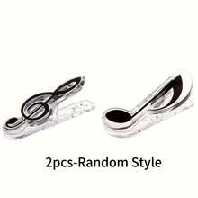 2/10pcs Plastic Music Note Clips - Small Sheet Music Clips, Music Note Clips, Music Stationery, Book Clips, Stationery Accessories, Music Accessories, Suitable For Beginners And Music Classrooms, Firmly Clip Piano, Guitar And Violin Sheet Music - Musical Note Design - Spring-Loaded For Easy Use, For Sheet Music And Pages - Keep Pages Secure And Organized, Highly Elastic, Non-Slip Fixed Design, Suitable For Fixing Sheet Music Clips
