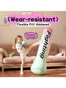 1pc Thickened PVC Inflatable Punching Column Tumbler Bag, Home Fitness Stress Relief Punching Bag Sports Equipment