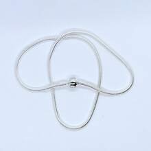 1件装多款闪亮纽扣式手链，DIY金色心形镶钻珠手链，银色心形爱心闪光吊坠手链，60&50&45厘米珠项链，适合搭配同款手链珠子 - 彩色 - 查看 5