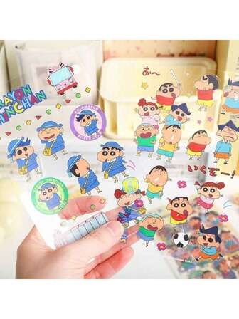 一套 1 张卡通贴纸，派对礼物和 DIY 手工艺品，房间装饰 | 主题贴纸 | 塑料贴纸，派对装饰 | 设计精美，无需电源，是节日礼物、生日礼物、派对礼品、圣诞节、复活节、感恩节、毕业礼物的完美之选。