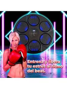 Máquina de boxeo guantes ejercicio inteligente música ejercicio deporte entrenamiento físico gimnasio golpes coordinación resistencia accesorios boxeo entrenamiento - Multicolor - Ver 6