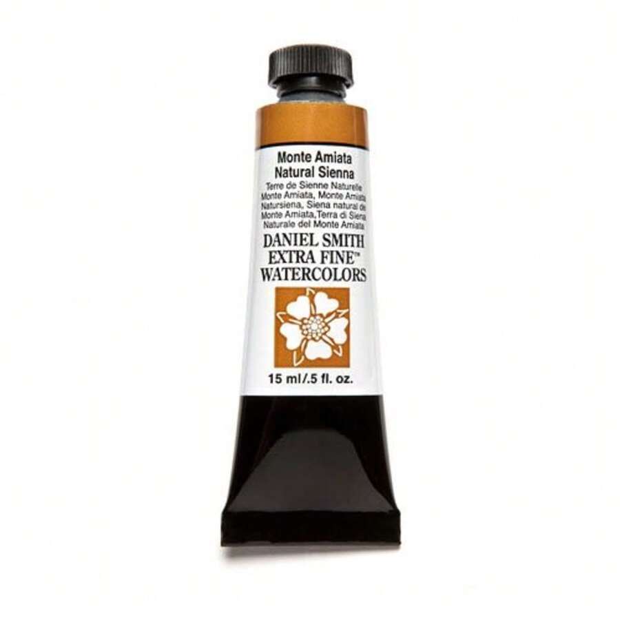 Daniel Smith Extra Fine Watercolor 15ml Paint Tube, Monte Amiata Natural Sienna (284600056), 0.5 Fl Oz (Pack Of 1),MonteAmiataNaturalSienna - 蒙特阿米亞塔天然赭石 - 查看 1