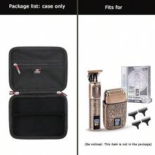 TYUI FBLFOBELI EVA Hard Storage Case For Ufree/For Brightup FK-8788T/ For Wahl 9916-817V Electric Razor Foil Shavers For Men Hair Beard Trimmer Grooming Shaving Kit Storage Holder PU Black - PU黑色 - 查看 6