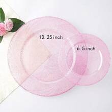 Rose Gold Pink Plastic Plates With Pink Plastic Silverware Set For Elegant Wedding And Party Events Includes 40 Dinner And Salad Plates 40 Forks 40 Knives 40 Spoons Stylish Durable And Perfect For Special Occasions - RoseGoldGlitter - View 2