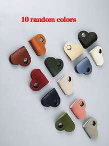 1PC/3PCS/5PCS/6PCS/10PCS/16PCS/28PCS Fashionable Heart-Shaped Leather Cable Organizer - Available In Multiple Colors, Data Cable Organizer, Wire Storage, Women's Love Charging Cable Storage Tool, With Portable And Anti Loss Design, Perfectly Compatible With Mobile Data Cables And Headphone Cables - Multicolor - View 13