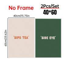 2PCS Fashion Quotes Poster With Exquisite Murals. Home Furnishing Decoration. Wall Decoration, Room Posters, Home Decoration, Room Aesthetic Decoration, Interior Decoration Products. Optional Framework - 2pcs - View 16