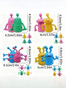 1pc Cute Finger Puppet Toy, Elastic Finger Puppet Stress Relief Toy, Soft Rubber Finger Doll Toy, Suitable For Role Play, Birthday Party Gifts, Gift Bag Filler, Piñata Filler, Random Color And Style - Multicolor - View 2