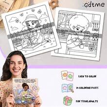 GDTME 1 pezzo Libro da colorare per bambini COZY: Libro da colorare con disegni semplici e audaci per adulti, libro da disegno carino, regalo perfetto per Natale, Ognissanti e compleanni - Libro da colorare con scene accoglienti per alleviare lo stress: adatto per amici che amano il disegno e il colore (Spazio accogliente da colorare) - ACCOGLIENTE - Visualizzare 3