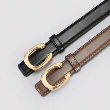 1pc Women's Minimalist Versatile Skinny Belt, Suitable For Dresses, Shirts, Suits, Pants - Multicolor - View 9