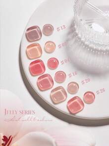 Miss Comoy 15ML 果冻指甲油 2025 春夏新款热销冰透明裸色粉色指甲油 DIY 美甲沙龙特供 - 彩色 - 查看 2