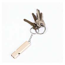 Còi sinh tồn khẩn cấp, còi hai ống siêu lớn bằng nhôm kèm dây đeo móc khóa dùng cho cắm trại, leo núi, chèo thuyền ngoài trời. - Nhiều màu - Xem 6