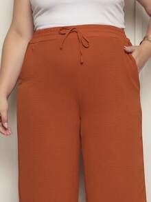 Women's Wide-Leg Pants Duna Elastic Waist Plus Size - 瓦 - 查看 3