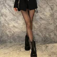 1 Pair Of Fishnet Stockings With Sparkling Rhinestones, All-Season Tights, Is A Must-Have Item For Fashion-Forward Women. This Elegant And Shiny Stocking Is Suitable For Parties, Performances, And Special Occasions. As A Party Accessory, It Can Create An Enchanting Look, Making It Perfect For Valentine's Day Gifts And Date Nights. - Multicolor - View 1