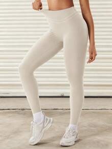 YEOREO Women's Workout Gym Leggings Julissa Hidden Scrunch Butt Sculpting Compression Mid Rise V Back Yoga Leggings 26\" - Màu xám ngọc trai - Xem 2