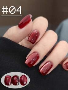 MISS SHAKA 10毫升秋冬美甲氛围玫瑰粉红紫玻璃珠猫眼凝胶指甲油美甲沙龙流行美白美甲用品圣诞美甲 - 彩色 - 查看 17