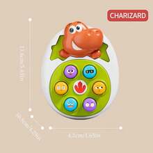 4件套恐龙造型玩具套装，独特礼物，儿童玩具（蓝色、绿色、橙色和红色），互动学习益智玩具，适合家庭游戏 - 彩色 - 查看 9