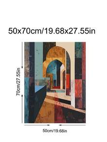 1pc A Window Of Hope, Islamic Art And The Majestic Olive Tree Wall Art, Modern Old City, Islamic Geometric Art Poster, Arabic Poster, Muslim Art, Festival Gift, Bedroom Decor, Living Room Decor, Kitchen Decor, Dormitory Decor, Ideal Gift For Friends, Wall Arts, Wall Decor, Home Decor, Room Decor, Canvas Wall Art, Posters, Wall Art With Frame, Optional Frame - Multicolor - View 23
