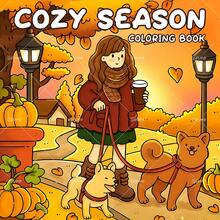 1 Pc Children's Coloring Book "Cozy Seasons": Bold And Simple Pattern Coloring Book, Suitable For Adults, Adorable Painting Book, Perfect Gift For Christmas, Halloween And Birthday - Coloring Cozy Scenes, Relax Body And Mind: Suitable For Friends Who Enjoy Coloring (Coloring Cozy Spaces) - COZY SEASON - View 11