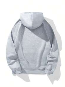 Sudadera con capucha para hombre "Feliz Año Nuevo 2026" - Sudadera dorada y gráfica, corte regular, abrigo cálido de invierno, ropa casual urbana para fiestas de Navidad y Año Nuevo, ropa de Año Nuevo, ropa de fiesta, diseño moderno, tela duradera, estilo urbano, adultos jóvenes - Gris - Ver 2