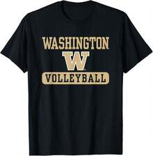 Authentics Washington Huskies Volleyball Fan T-Shirt - Black, Small - Black - View 1
