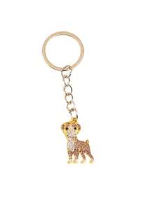 Personalized Fashion Cute Full Diamond Alloy Pet Puppy Keychain, Animal Keychain, Dog Lover Keychain, Pet Keychain, Car Keychain, Bag Pendant, Keychain Accessories, Men And Women Keychain, Birthday Gift, Event Gift, Anniversary Gift, Party Souvenir - Multicolor - View 12