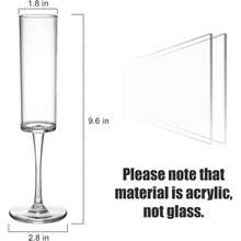 1PC/2pcs/6pcs Acrylic Champagne Flutes, 5.5 Oz Unbreakable Goblet Glasses Reusable Champagne Toasting Cups, Clear Champagne Glasses, Elegant Plastic Martini Glasses - Perfect For Cocktails, Champagne & Desserts - Reusable, Mousse Cups,