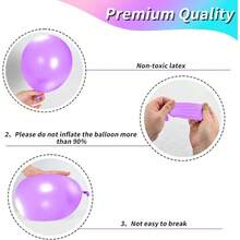 Pink Purple Blue Balloons, 12 Inch Color Pink Teal Purple Balloons Confetti Latex Balloons Themed Gaby House Party Birthday Decorations - 粉紅色 紫色 藍色 - 查看 3