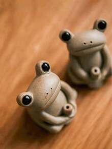 1 buc Mini broască rășină arzător de tămâie suport, drăguț broască animal figurină, decor ornament pentru casă, potrivit pentru decorarea camerei de zi și a dormitorului, un frumos suport pentru bețișoare de tămâie și accesoriu de decor pentru casă.