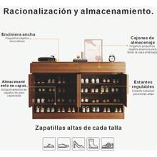 Zapatero Rústico de Gran Capacidad - 4 Puertas 2 Cajones Para 40 Pares, Organizador de Hogar para Vestíbulo - Multicolor - Ver 9