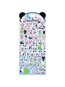 3D süße Panda Stereoskopische Tier Aufkleber, Bildungsbelohnungsaufkleber für Kinder, zum Selbermachen