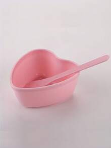 Pink Facial Mask Mixing Bowl Set Heart ShapedFace Mask Bowls With Spoons For DIY Face Masks And Skincare Products DIY Facemask Mixing Tool Reusable Mixing Bowl & Stick Set For Men Women & Estheticians For Home & Salon Use Beauty Salon Essentials Skincare Tool Makeup Supplies Beauty Supplies - Multicolor - View 8