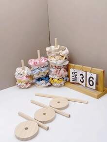 3pcs Wooden Hair Accessory Organizer Rack, Headband, Hair Tie, Hair Clip, Jewelry Display Stand, Suitable For Stylists, Home Decor, Hair Accessories And Jewelry Display, Ideal For Stylists, Gender Reveal Parties, Birthdays, Weddings, Parties, Perfect Gift For Coworkers, Friends And Family, Back To School Essential