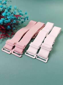 4条柔软亲肤加长文胸肩带，可调节防滑内衣肩带，布质文胸肩带，可替换弹力运动文胸肩带 - 彩色 - 查看 10