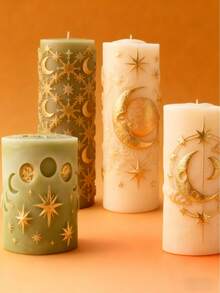 قالب شمع سيليكون بأشكال أجرام سماوية، مناسب لإعداد التأمل، هدايا رأس السنة، حفلات ذات موضوع شتوي. سهل التنظيف وإعادة الاستخدام. قالب متعدد الاستخدامات لصنع الشموع اليدوية، والفن الجصي، والصابون، والطين. مثالي لديكور المنزل، والإقامة بالنمط الإسكندنافي، وغرفة المعيشة، والحمام، والفعاليات الخارجية - أبيض - مشاهدة 5